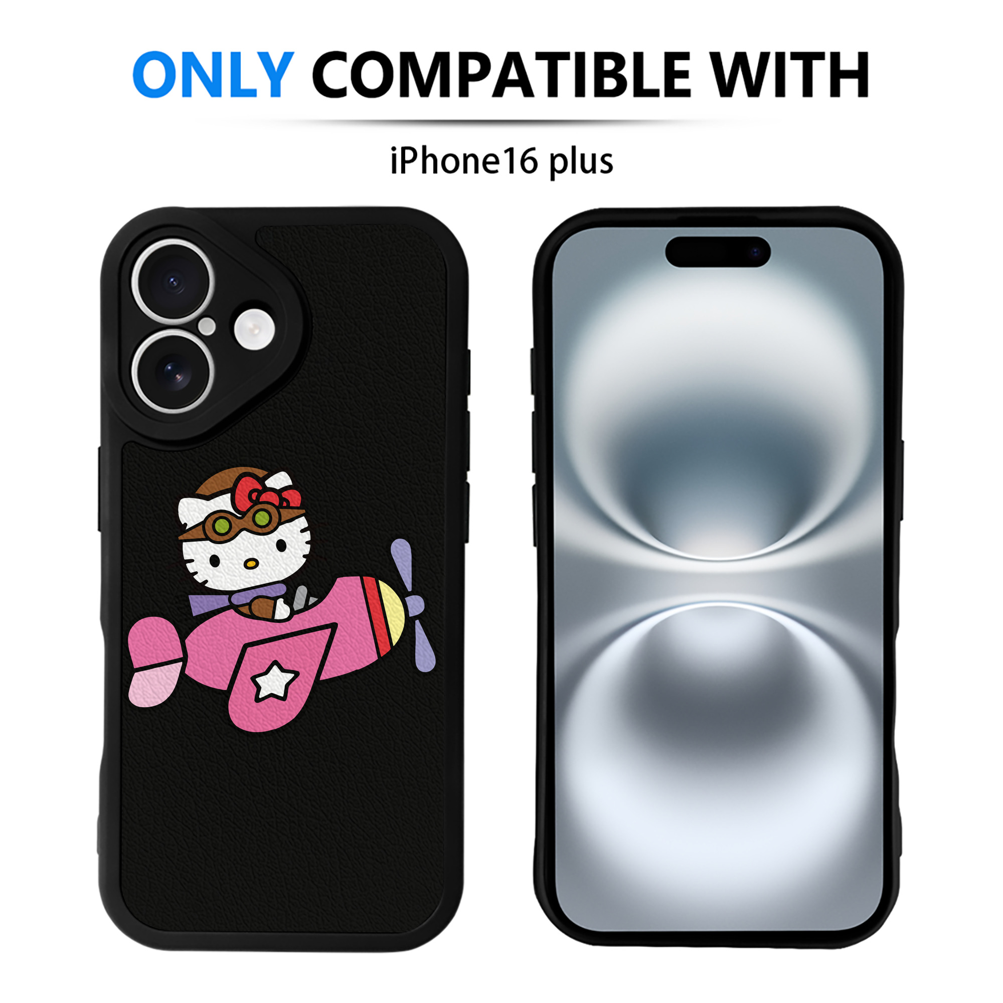 （画像用） Hello Kitty ハローキティ 【iPhone 16シリーズ対応】シリコンスマホケース（レザー調） 材質：シリコン